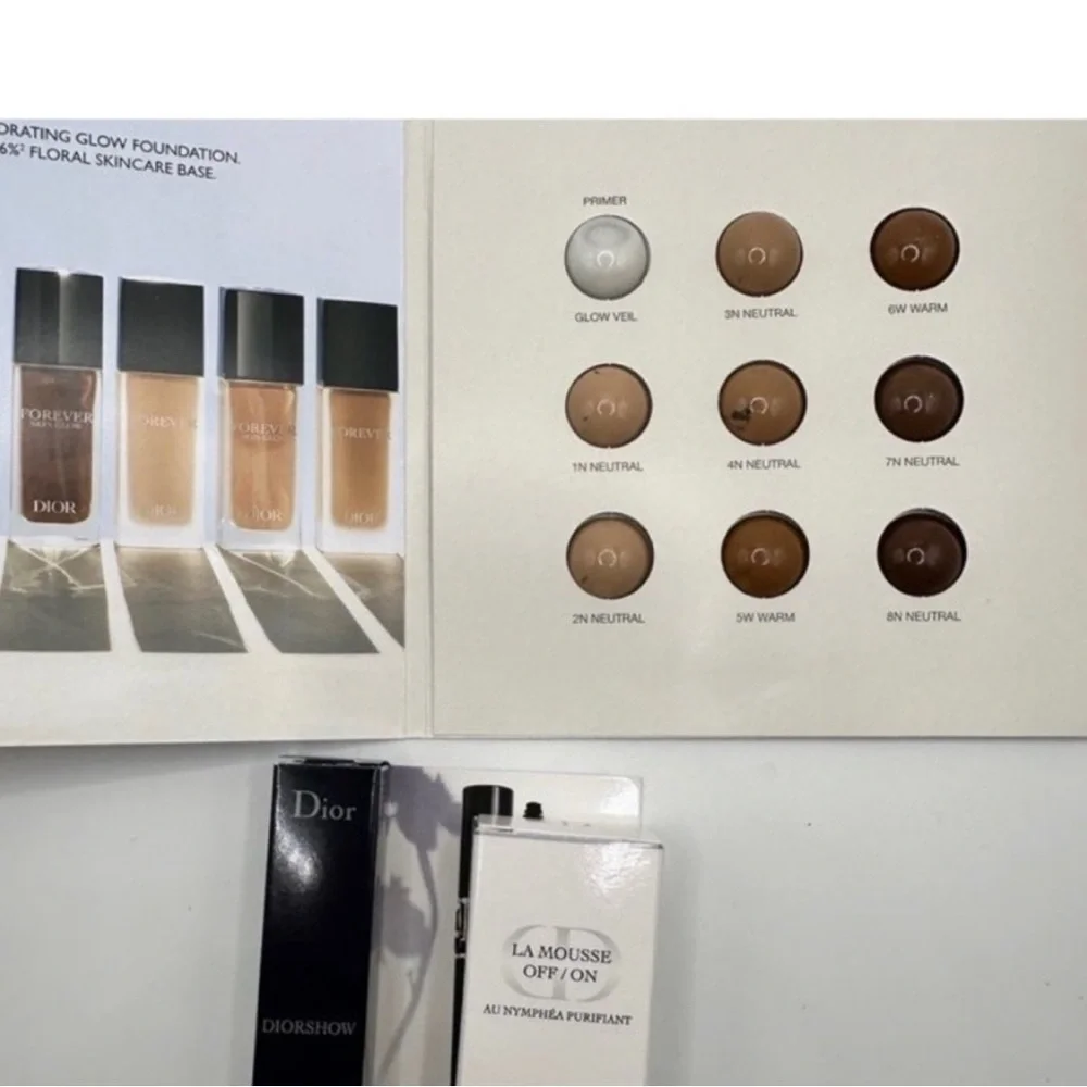 Dior Linen Pouch/Cosmetics Bag Round Box Gift Set